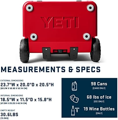 YETI Roadie 60 Wheeled Cooler with Retractable Periscope Handle