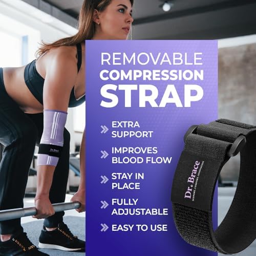 DR. BRACE® Elite Elbow Brace Support, Breathable Elbow Compression Sleeve with Gel Pad for Golfer's, Tennis Elbow & Tendonitis Treatment & Pain Relief 2024