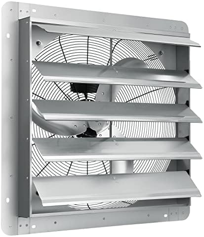 VEVOR 24 Inch Shutter Exhaust Fan Wall Mounted, High-Speed 3320CFM, Vent Fan For Garages, Shops, Greenhouse, Attic Ventilation, AC Motor, Fan Only