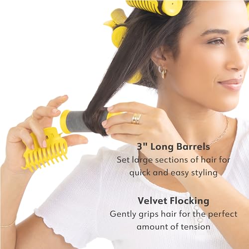 Drybar The Roller Club Curling Hot Rollers | 10 Rollers, 2 Sizes, Heats-Up Fast, Gentle on Hair, Reduces Frizz, Adds Shine, comes with Heat-Resistant Bag
