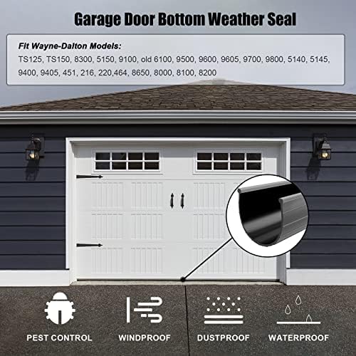 Replacement Wayne Dalton Garage Door Bottom Weather Seal 154448 (20 feet)
