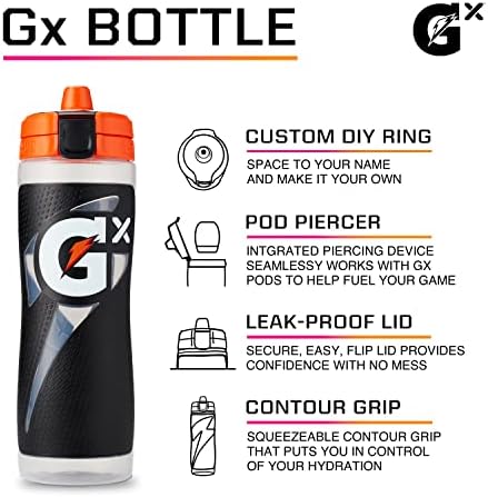 Gatorade Gx Squeeze Bottle, Blue, Plastic, 30 Ounce
