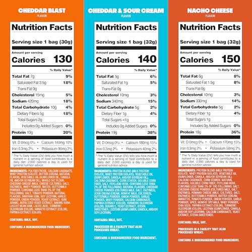 Quest Nutrition Cheese Lovers Variety Pack, Nacho Tortilla Style Protein Chips x4, Cheddar & Sour Cream Chips x4, Cheddar Blast Crackers x4, 12 Count