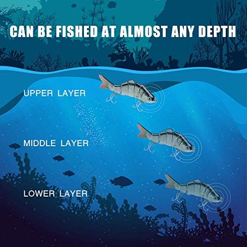 TRUSCEND Swimmax for Freshwater and Saltwater, Lifelike Fishing Lures for Bass Trout Crappie Walleye Pike Bluegill Salmon, Swimbait for Bass Fishing, Amazing Fishing Gear Gifts for Family Fishing