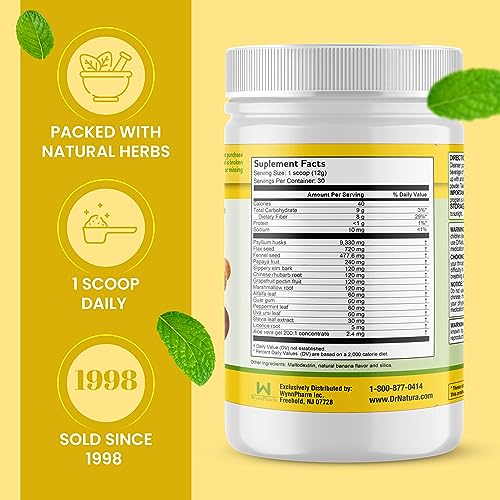 Dr Natura Colonix Intestinal Cleanser, All-Natural Daily Fiber, Colon Detox and Cleanse, Supports Healthy Colon, Intestines, Gut, 30 Day Serving, 12.7 Oz
