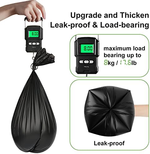 80 Portable Toilet Bags, Camping Toilet Bags, 5-8 Gallon Compostable Bags, Biodegradable Toilet Bags for 5-8 Gallon Bucket Toilet Seat, Biodegradable Waste Bags for Outdoor Boating Travel Camping