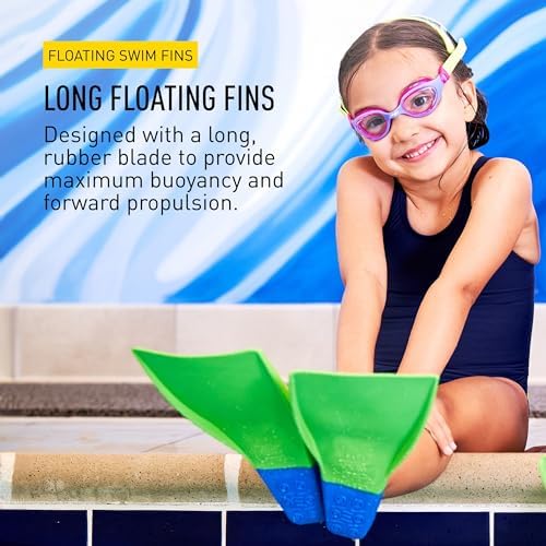 FINIS Long Floating Swim Fins - Training Fins for All Ages - Improves Kick Technique & Body Position