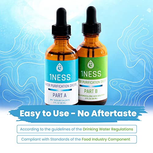 Chlorine Dioxide Kit | 2 Part Liquid Classic 1:1Set Hydrochloric Acid 4% (HCl) : Sodium Solution 28% (2oz)