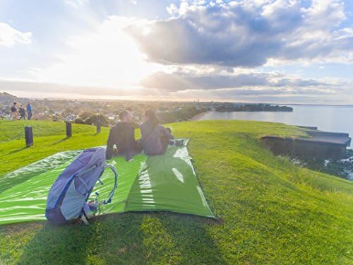 WEKAPO Beach Blanket Sandproof Waterproof, Extra Large Beach Mat, Oversized & Compact Sand Free Mat Quick Drying, Lightweight & Durable with 6 Stakes & 4 Corner Pockets