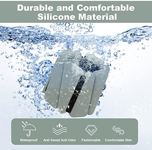 Wrist Weights Set of 2, Adjustable Silicone Workout Weights for Women and Men, Wearable Ankle/Wrist Weights Suitable for Yoga, Dance, Pilates, Pool Exercises and Jogging, 2lb