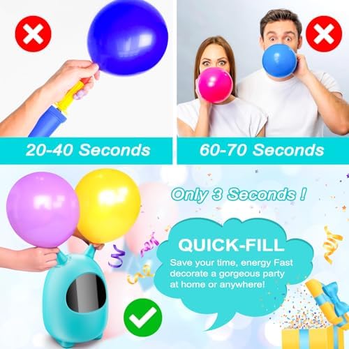 Electric Balloon Pump - Portable Dual Nozzle Blower Inflator for Decoration, Party, Wedding, Graduation (110V 600W) (Green)