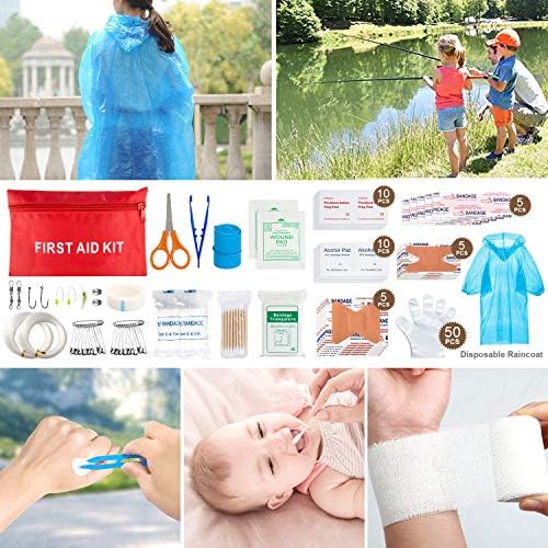 238Pcs Emergency Survival Kit and First Aid Kit, Professional Survival Gear Tool with Tactical Molle Pouch and Emergency Tent for Earthquake, Outdoor Adventure, Camping, Hiking, Hunting