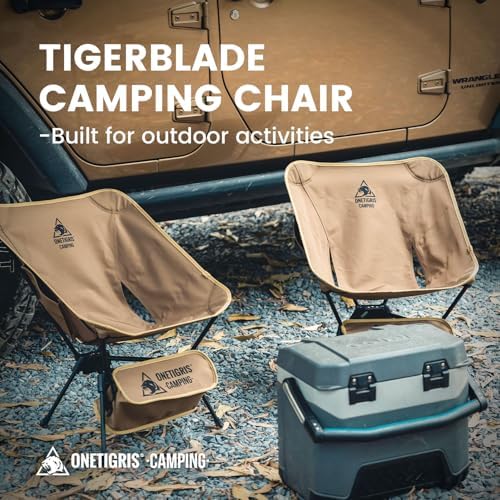 OneTigris Tigerblade Camping Chair, Lightweight Folding Backpacking Hiking, Compact Portable 330 lbs Capacity