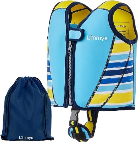 Limmys Premium Kids Swim Vest - Toddler Swim Jacket and Buoyancy Swimming Aid - Modern Design Swimming Vest for Boys, Girls and Babies - Drawstring Bag Included