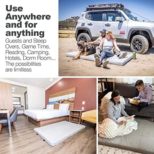 SleepReady Portable Floor Mattress & Guest Bed | 3" CertiPUR-US Memory Foam | Roll out in seconds | Twin, Single, Kid | Guest, Car, Camping, Dorm, Travel Essentials | Waterproof | 1 yr warr