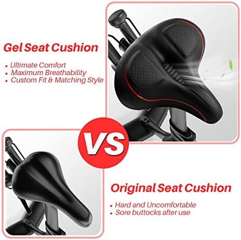Oversized Bike Seat for Peloton Bike & Bike+, Comfort Seat Cushion Compatible with Peloton, Road or Exercise Bikes, Bicycle Wide Saddle Replacement for Men & Women, Accessories for Peloton