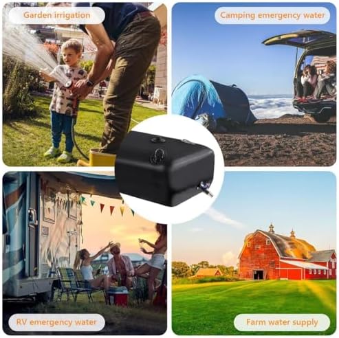 Water Tank, Water Storage Bladder, Portable Water Tank, Water Bladder Tank, Large Water Storage, Water Storage Containers for Camping, Garden, Emergency Water Storage Black