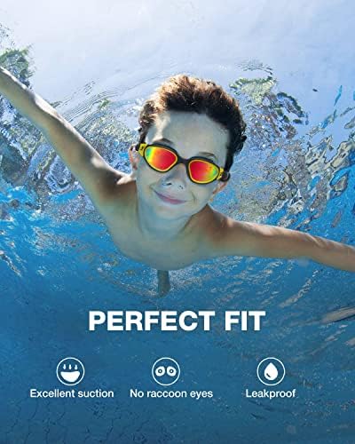 ZIONOR Kids Swim Goggles, G1 MINI UV Protection Anti-Fog Polarized Swimming Goggles for Age 6-14