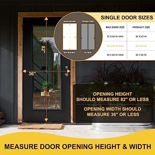 Reversible Left Right Side Opening Magnetic Screen Door for 72 x 96 in French Door, Screen Itself Size: 74" x 97", Glass Sliding Door Heavy Duty Screen Door Mesh Curtain for Front Patio Or Large Door