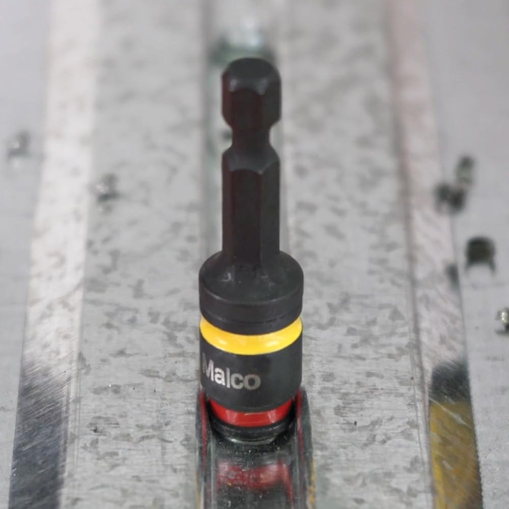 Malco C-RHEX MSHC 1/4" & 5/16" SAE 2-Pack, Cleanable, Reversible, Magnetic Impact Rated Hex Chuck Driver