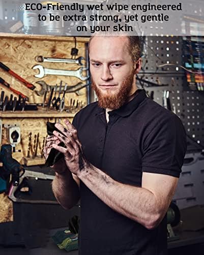 COMBAT WIPES Commando Black, Unscented Camouflage Wet Wipes | Thick, Ultralight, Biodegradable, Heavy Duty Cleansing Cloths for Camping, Military, Hunting & Backpacking (2 Pack)