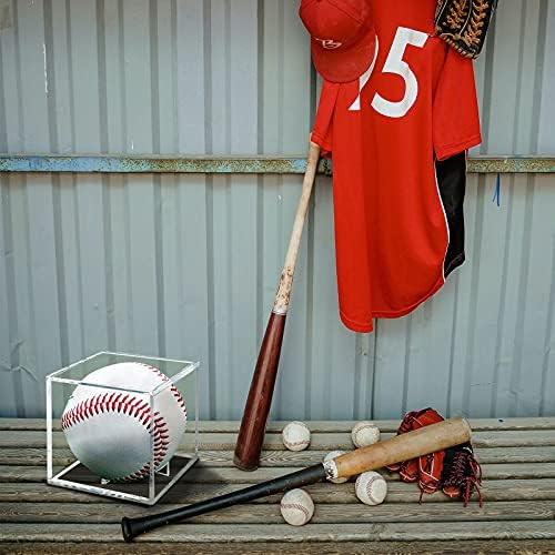 6 Pack Baseball Display Case UV Protected Acrylic Clear Baseball Holder Square Cube Ball Protector Memorabilia Autograph Display Box