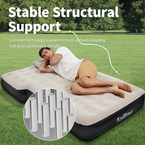 SUV Air Mattress,10inch Car Air Mattress for SUV,Camping Car Bed Mattress with External Pump Pillows Carry Bag