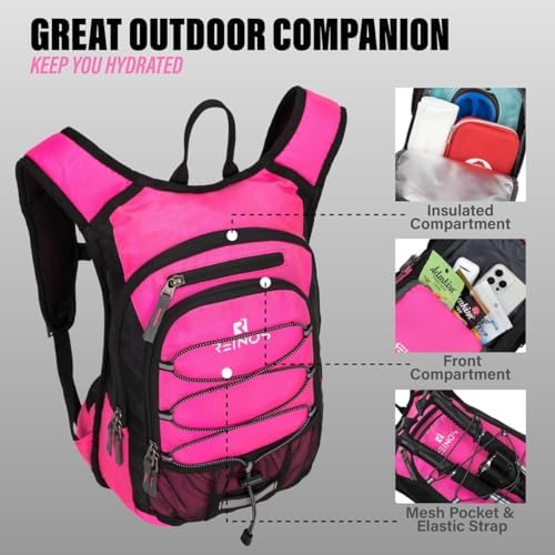 Hydration Pack Backpack with 3L Water Bladder for Men & Women, Hiking Daypack with Thermal Insulation | Running, Cycling, Camping, Skiing, Outdoor Activities