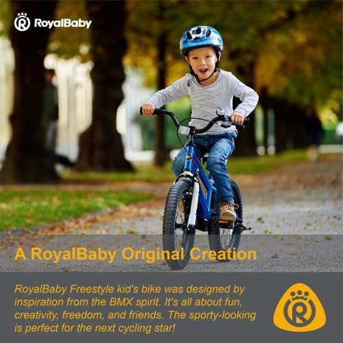 RoyalBaby Kids Bike EZ Freestyle Training Free Balance to Pedal Easy Learning Bicycle, 12-18 Inch for Toddlers to Big Kids