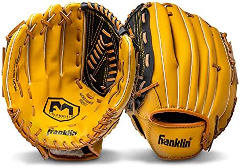 Franklin Sports Baseball + Softball Gloves - Field Master Adult + Youth Baseball + Softball Gloves - Right Hand + Left Hand Gloves - Infield + Outfield Mitts - Multiple Sizes + Colors