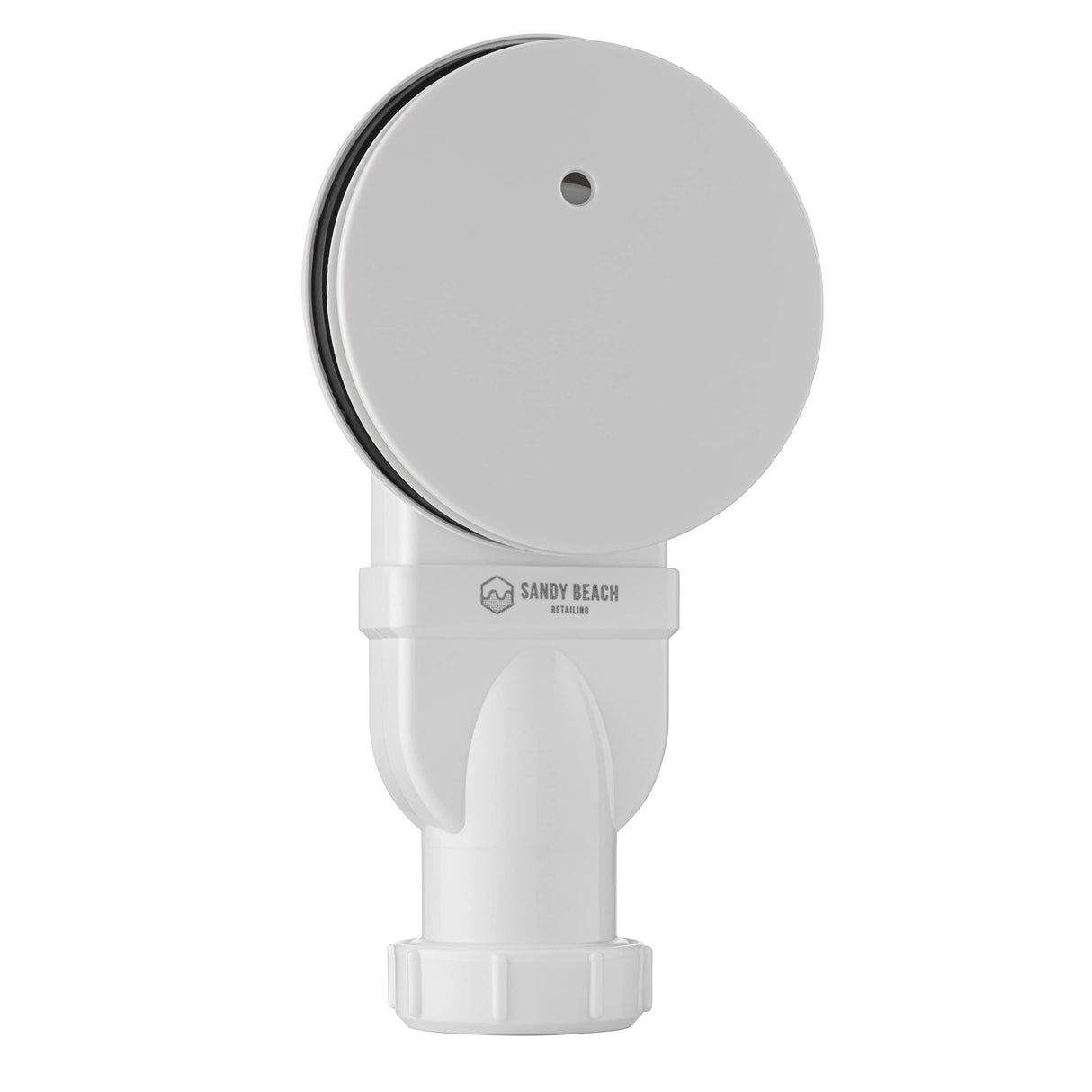 Sandy Beach Slimline White Shower Bathroom Tray Waste Trap - Shower Drain, 90mm Shower Waste Trap Design, Shower Tray Waste Trap - Fits for All Standard UK Shower Trays (90mm x 48mm)