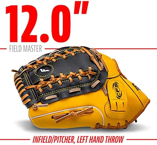 Franklin Sports Baseball + Softball Gloves - Field Master Adult + Youth Baseball + Softball Gloves - Right Hand + Left Hand Gloves - Infield + Outfield Mitts - Multiple Sizes + Colors