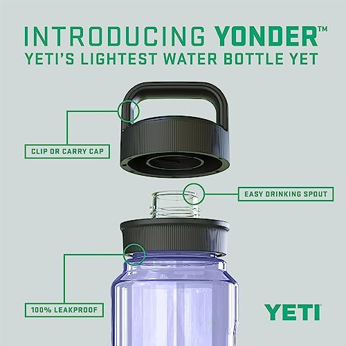 YETI Yonder Water Bottle with Yonder Chug Cap, Lightweight, Leakproof and BPA-Free