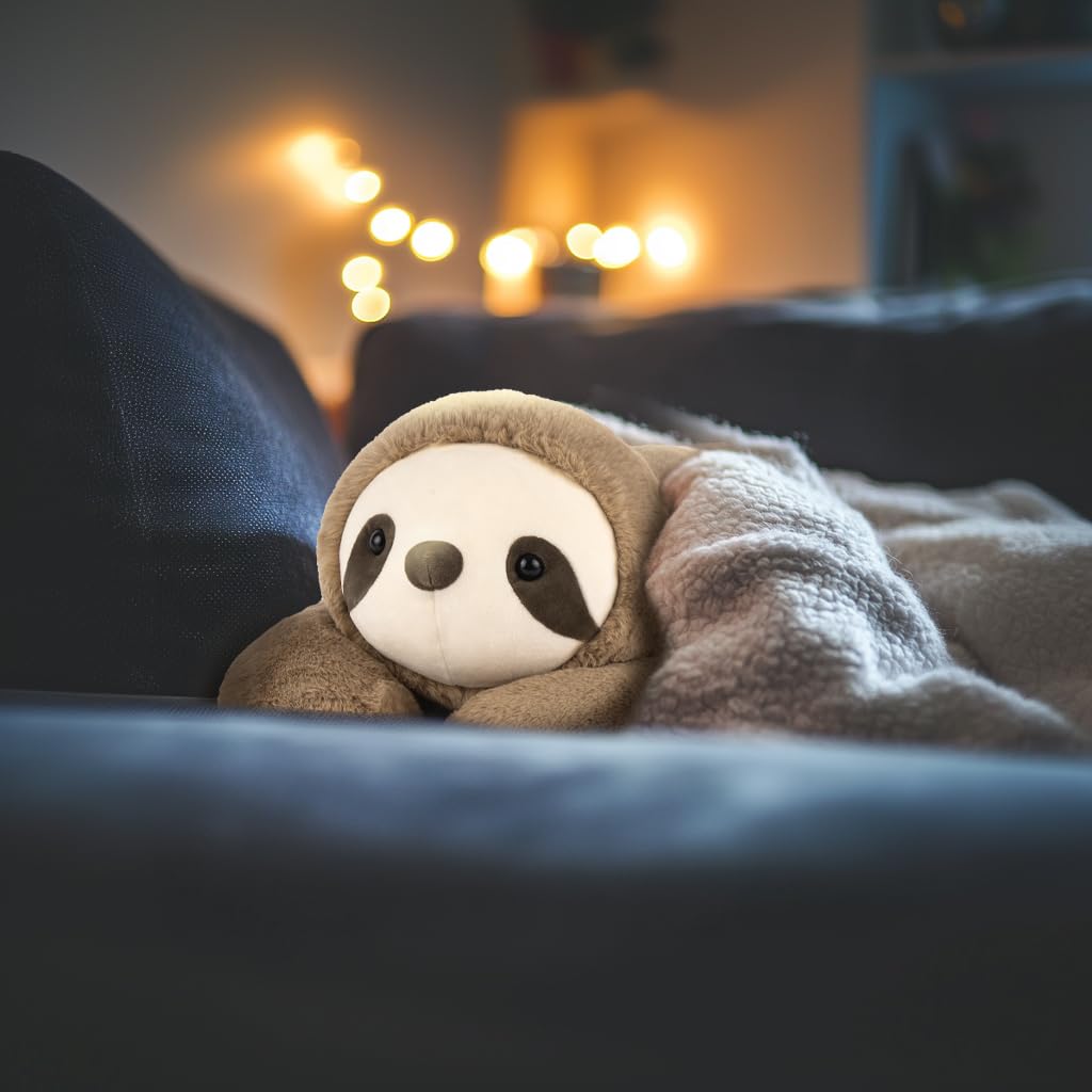 Niuniu Daddy 20" | 3.3 Pound Weighted Sloth Stuffed Animals for Adults & Kids & Baby, Large Brown Sloth Weighted Lap Animals Plush, Cute Weighted Stuffy Toy as Gift for Christmas Birthday Holidays