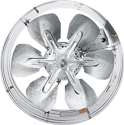 iLiving ILG8G14-12T Automatic Gable Mount Attic Ventilator Fan with Adjustable Thermostat, 3.10 Amp, 1220 CFM, Single-Speed