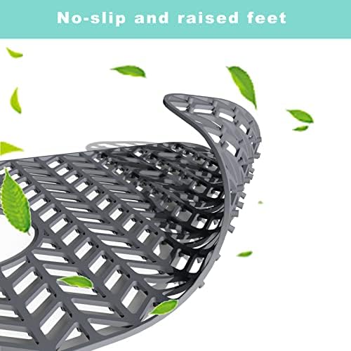 AWOKE Sink Protectors for Kitchen Sink - 26"x 14" Sink Mat - Heat-resistant Easy-clean Silicone Sink Mat - for Protection of Stainless Steel Sink - with Center Drain (Grey),Kitchen Sink Accessories