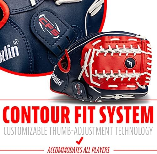 Franklin Sports Baseball + Softball Gloves - Field Master Adult + Youth Baseball + Softball Gloves - Right Hand + Left Hand Gloves - Infield + Outfield Mitts - Multiple Sizes + Colors