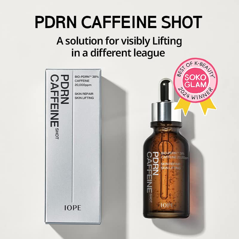 IOPE BIO-PDRN Caffeine Shot Serum | 38% ๐ท๐๐๐๐-๐๐๐๐๐
Vegan PDRN & 20,000ppm Caffeine & Niacinamide in a Bottle, Plumping Skin, Intense Lifting and Firming, Korean Skincare, 1.01 Fl Oz