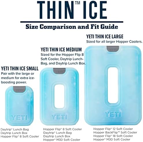YETI Thin ICE Refreezable Reusable Cooler Ice Pack, Large