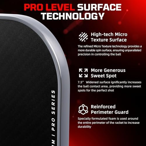 BAGAIL Pickleball Paddles, USAPA Approved Fiberglass Surface Pickleball Set, Lightweight Pickle Ball Rackets with 4 Balls, 1 Bag, Designed in California for Traction and Stability