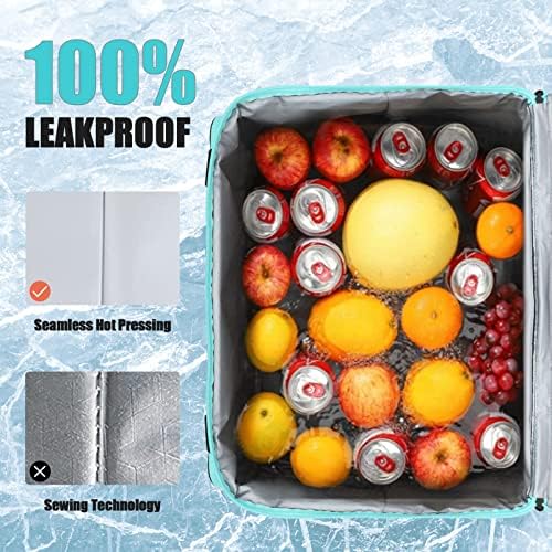 INSMEER Insulated Cooler Bag 90Cans/55L Large Cooler Bag Soft Sided Cooler with Shoulder Strap, Collapsible Coolers, Portable Leakproof Lunch Cooler for Camping/Beach/Food Delivery/Picnic