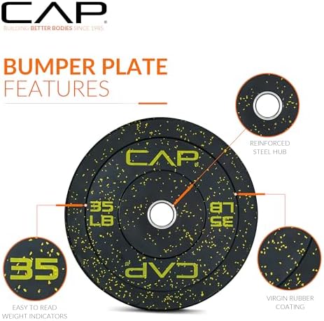 CAP Barbell Rubber Olympic Bumper Plate | Multiple Options/Colors
