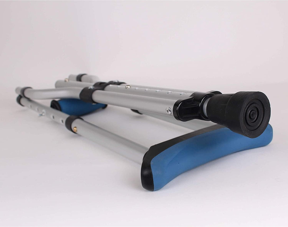 Carex Folding Aluminum Under Arm Crutches - Lightweight Crutches for Adults 4'11" to 6'1", Adult Crutches, 2 Crutches Included, Universal Crutches for Walking