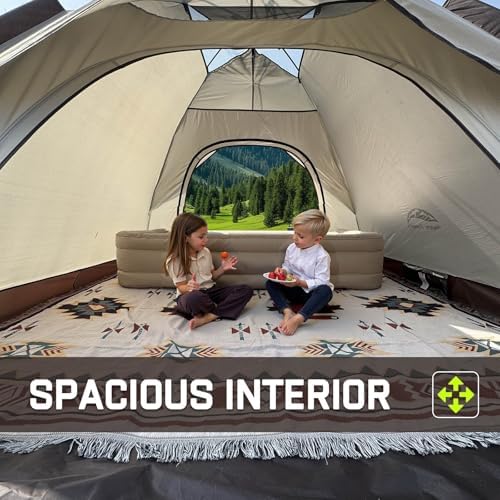 Happy Travel 1/2/3/4 Person Camping Tent, Instant Easy Pop Up Tents for Camping,Automatic Waterproof Family Camping Tent, Easy Set Up Tent,Portable Windproof Dome Tent for Camping Hiking & Traveling