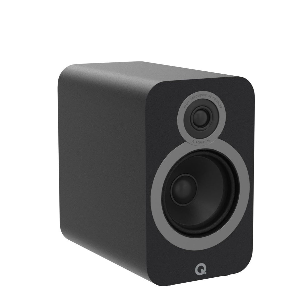 Q Acoustics 3030i Bookshelf Speakers Pair Graphite Gray - 2-Way Reflex Enclosure Type, 6.5" Bass Driver, 0.9" Tweeter - Stereo Speakers/Passive Speakers for Home Theater Sound System