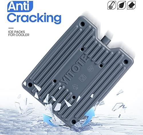 Yitote (3.5LB) Pre-Filled Hard Ice Packs for Coolers Long Lasting Reusable(2Packs),Cooler Ice Packs for Lunch Bags,Lunch Box Ice Packs Reusable Freezer Packs for Cooler Backpack.