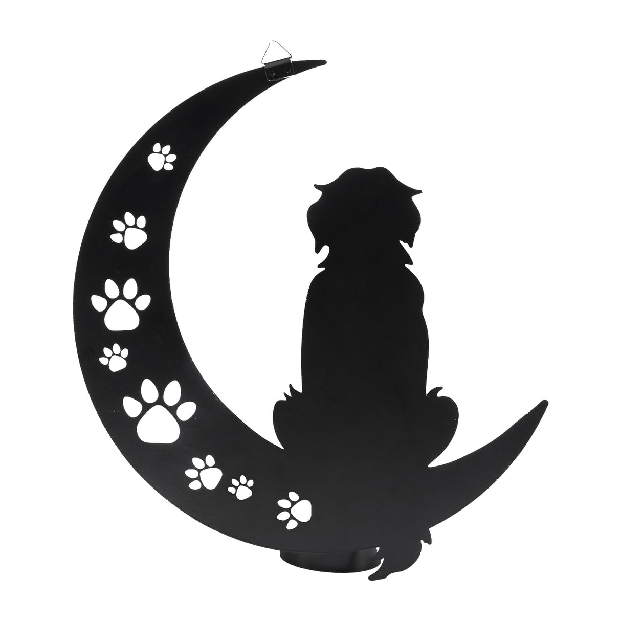 VZVXCC Dog Metal Wall Art Outdoor Decor- 12" Black Metal Wall Sculpture Statues Wall Art Hanging Decoration,Dog Lover Gift for Indoor Outdoor,Garden,Farmhouse,Balcony Patio and Bedroom