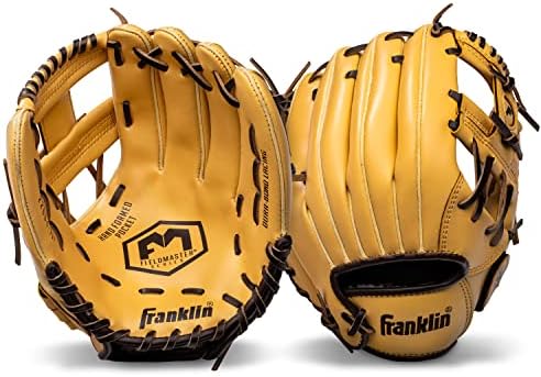 Franklin Sports Baseball + Softball Gloves - Field Master Adult + Youth Baseball + Softball Gloves - Right Hand + Left Hand Gloves - Infield + Outfield Mitts - Multiple Sizes + Colors