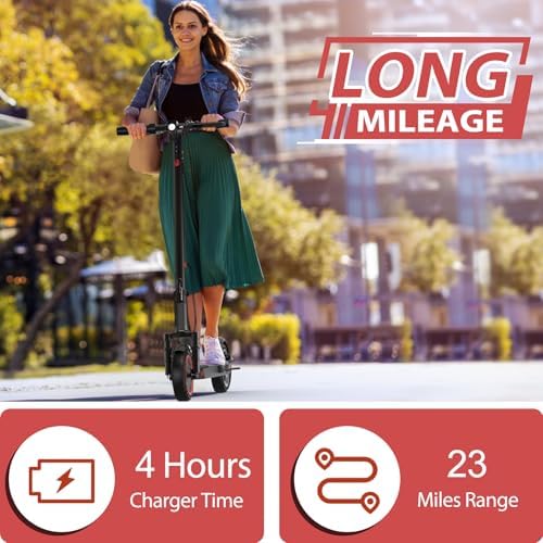 Electric Scooter for Adults, 8.5"/10" Tires, 19/22Mph, 350W/500W Motor, 21-28 Miles Range, Folding E-Scooter with Dual Suspension,APP(V1/SPRO/MAX/PRO)