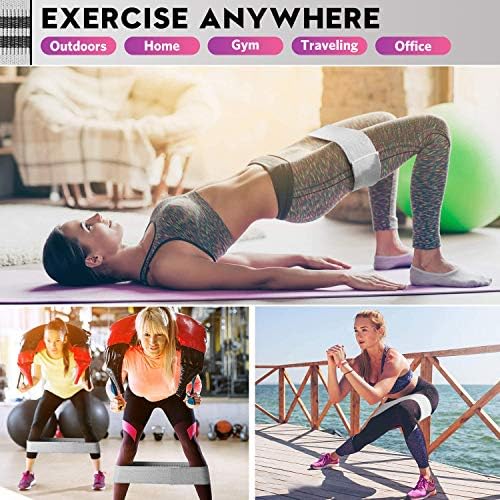 Renoj Resistance Bands, Exercise Workout Bands for Women and Men, 3 Set of Stretch Bands for Booty Legs for Yoga Starter, Pilates Flexbands